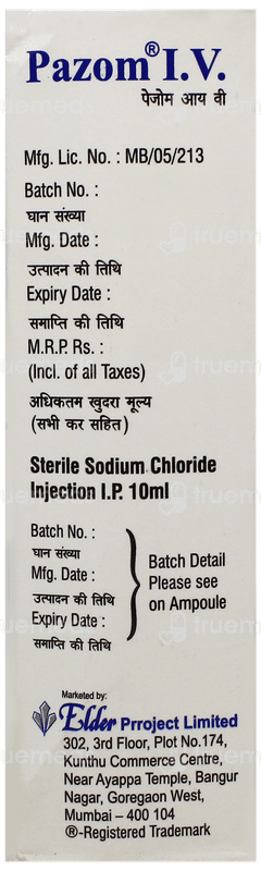 Pazom Iv Injection 1 Pazom Iv Injection 1